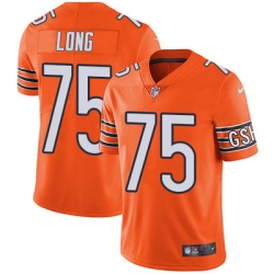 Nike Bears #75 Kyle Long Orange Mens Stitched NFL Limited Rush Jersey