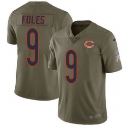 Nike Bears 9 Nick Foles Olive Men Stitched NFL Limited 2017 Salute To Service Jersey