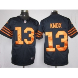 Nike Chicago Bears 13 Johnny Knox Blue Limited Orange Number NFL Jersey