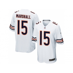 Nike Chicago Bears 15 Brandon Marshall Game White NFL Jersey