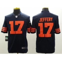 Nike Chicago Bears 17 Alshon Jeffery Blue Limited Orange Number NFL Jersey