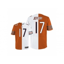 Nike Chicago Bears 17 Alshon Jeffery White-Orange Limited Split NFL Jersey