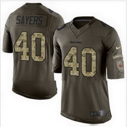 Nike Chicago Bears #40 Gale Sayers Green Mens Stitched NFL Limited Salute to Service Jersey