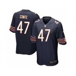 Nike Chicago Bears 47 Chris Conte Blue Game NFL Jersey