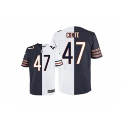 Nike Chicago Bears 47 Chris Conte Blue-White Elite split NFL Jersey