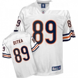 Reebok Chicago Bears 89 Mike Ditka White Replica Throwback NFL Jersey