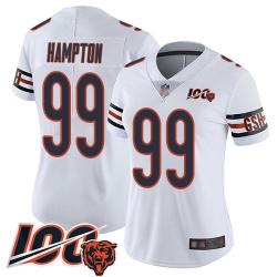 Women Chicago Bears 99 Dan Hampton White Vapor Untouchable Limited Player 100th Season Football Jersey