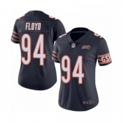 Womens Chicago Bears 94 Leonard Floyd Navy Blue Team Color 100th Season Limited Football Jersey