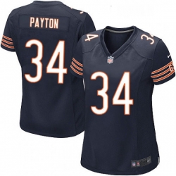 Womens Nike Chicago Bears 34 Walter Payton Game Navy Blue Team Color NFL Jersey