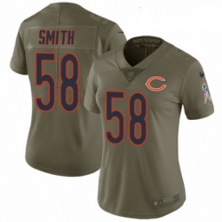 Womens Nike Chicago Bears 58 Roquan Smith Limited Olive 2017 Salute to Service NFL Jersey