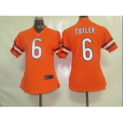 Womens Nike Chicago Bears 6 Cutler Orange Jersey