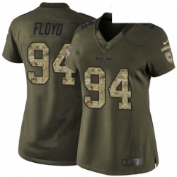 Womens Nike Chicago Bears 94 Leonard Floyd Elite Green Salute to Service NFL Jersey