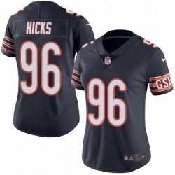 Womens Nike Chicago Bears 96 Akiem Hicks Elite Navy Blue Team Color NFL Jersey