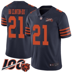 Youth Chicago Bears 21 Ha Ha ClintonDix Limited Navy Blue Rush Vapor Untouchable 100th Season Football Jersey