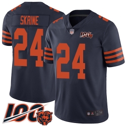 Youth Chicago Bears 24 Buster Skrine Limited Navy Blue Rush Vapor Untouchable 100th Season Football Jersey