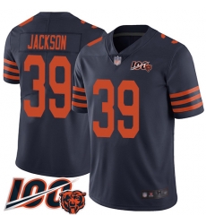 Youth Chicago Bears 39 Eddie Jackson Limited Navy Blue Rush Vapor Untouchable 100th Season Football Jersey