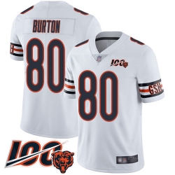 Youth Chicago Bears 80 Trey Burton White Vapor Untouchable Limited Player 100th Season Football Jerseyr