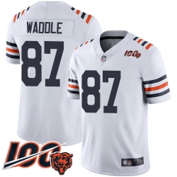 Youth Chicago Bears 87 Tom Waddle White 100th Season Limited Football Jersey