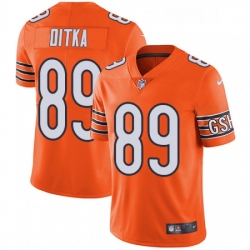 Youth Nike Chicago Bears 89 Mike Ditka Limited Orange Rush Vapor Untouchable NFL Jersey