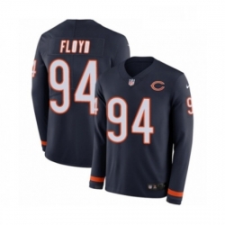 Youth Nike Chicago Bears 94 Leonard Floyd Limited Navy Blue Therma Long Sleeve NFL Jersey