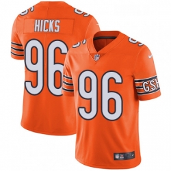 Youth Nike Chicago Bears 96 Akiem Hicks Limited Orange Rush Vapor Untouchable NFL Jersey