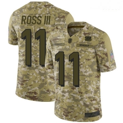 Bengals 11 John Ross III Camo Men Stitched Football Limited 2018 Salute To Service Jersey