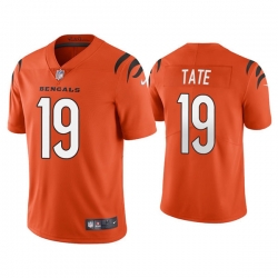 Men Cincinnati Bengals 19 Auden Tate 2021 Orange Vapor Untouchable Limited Stitched Jersey