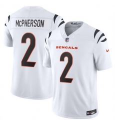 Men Cincinnati Bengals 2 Evan McPherson White 2026 F U S E Vapor Untouchable Limited Stitched Football Jersey Men Cincinnati Bengals 2 Evan McPherson White 2026 F U S E Vapor Untouchable Limited Stitched Football Jersey