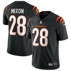 Men Nike Cincinnati Bengals 28 Joe Mixon Black Vapor Limited Jersey