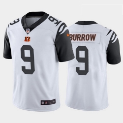 Men Nike Cincinnati Bengals 9 Joe Burrow White Rush Stitched Jersey 2020 NFL Draft