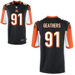 Men Nike Cincinnati Bengals #91 Robert Geathers Black Untouchable Vapor Limited jersey