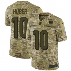 Nike Bengals #10 Kevin Huber Camo Mens Stitched NFL Limited 2018 Salute To Service Jersey