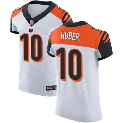 Nike Bengals #10 Kevin Huber White Mens Stitched NFL Vapor Untouchable Elite Jersey