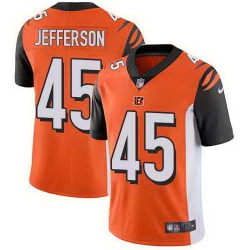 Nike Bengals 45 Malik Jefferson Orange Vapor Untouchable Limited Jersey