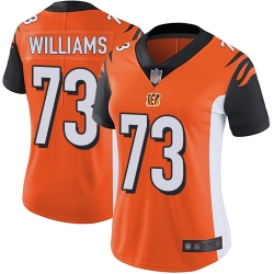 Bengals 73 Jonah Williams Orange Alternate Women Stitched Football Vapor Untouchable Limited Jersey