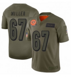 Womens Cincinnati Bengals 67 John Miller Limited Camo 2019 Salute to Service Football Jersey