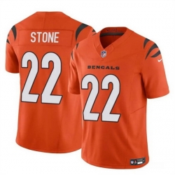 Youth Cincinnati Bengals 22 Geno Stone Orange 2023 F U S E Vapor Untouchable Limited Stitched Jersey