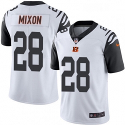 Youth Nike Cincinnati Bengals 28 Joe Mixon Limited White Rush Vapor Untouchable NFL Jersey