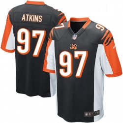 Youth Nike Cincinnati Bengals 97 Geno Atkins Game Black Team Color NFL Jersey