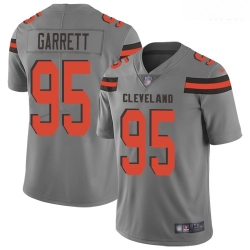 Browns 95 Myles Garrett Gray Men Stitched Football Limited Inverted Legend Jersey