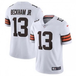 Cleveland Browns 13 Odell Beckham Jr  Men Nike White 2020 Vapor Limited Jersey