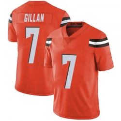 Men Cleveland Browns 7 Jamie Gillan Orange Limited Alternate Vapor Untouchable Nike Jersey