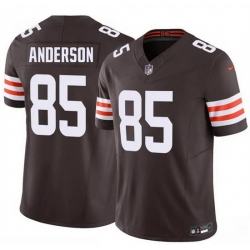 Men Cleveland Browns  85 Aaron Anderson Brown 2026 Draft F U S E  Vapor Limited Stitched Football Jersey