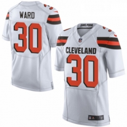 Mens Nike Cleveland Browns 30 Denzel Ward Elite White NFL Jersey