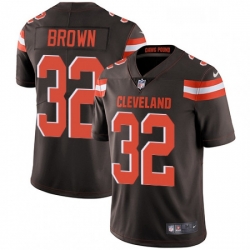 Mens Nike Cleveland Browns 32 Jim Brown Brown Team Color Vapor Untouchable Limited Player NFL Jersey