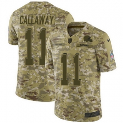 Nike Browns #11 Antonio Callaway Camo Mens Stitched NFL Limited 2018 Salute To Service Jersey