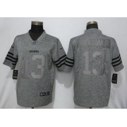 Nike Browns 13 Beckham Jr Gray Gridiron Gray Vapor Untouchable Limited Jersey