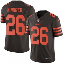 Nike Browns #26 Derrick Kindred Brown Mens Stitched NFL Limited Rush Jersey