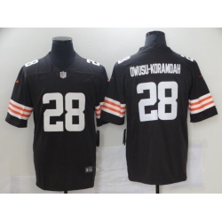 Nike Browns 28 Jeremiah Owusu Koramoah Brown 2021 NFL Draft Vapor Untouchable Limited Jersey