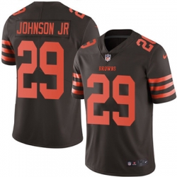 Nike Browns #29 Duke Johnson Jr Brown Mens Stitched NFL Limited Rush Jersey